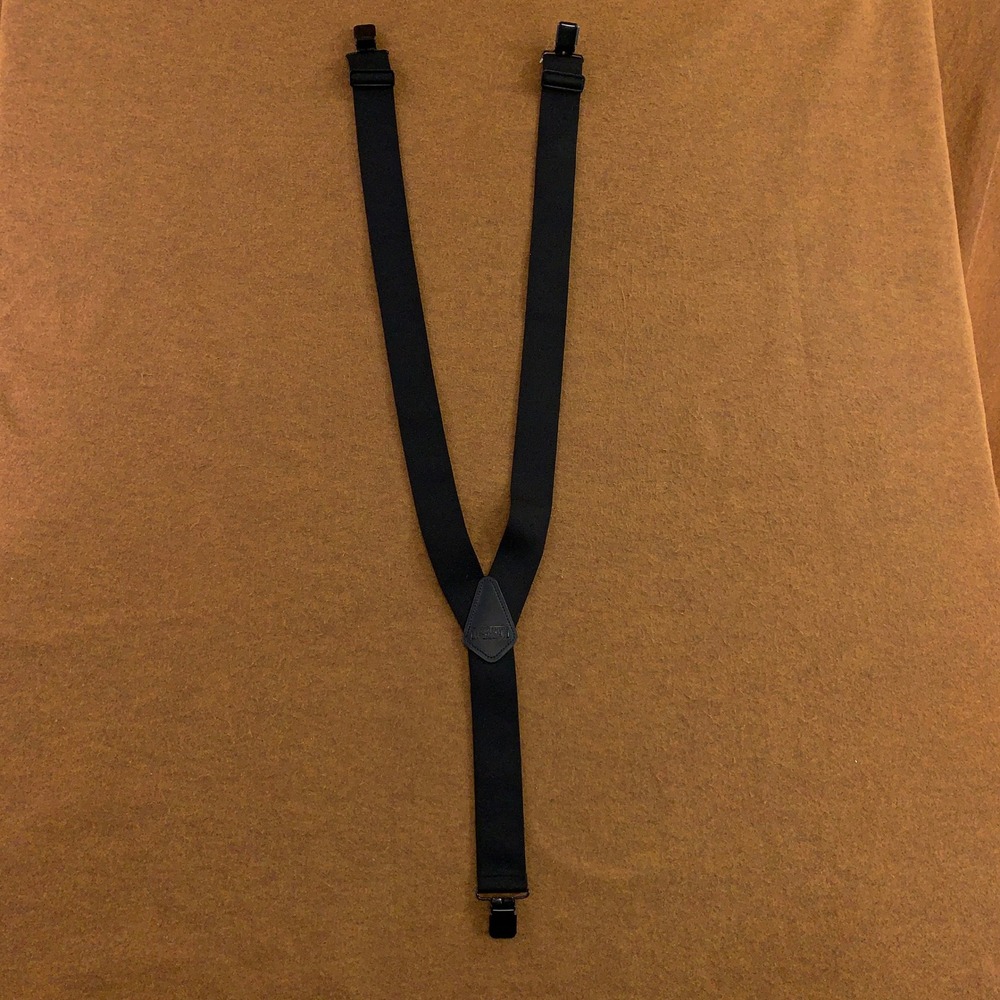 Duluth Trading Co Mens OS Black Elastic Y-Back Clip-On Suspenders 71818 New